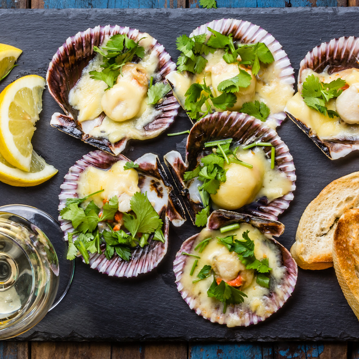 Scallops with Coriander and Lemon Butter