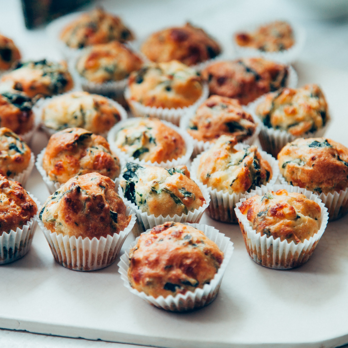 Cheese and chutney mini muffins