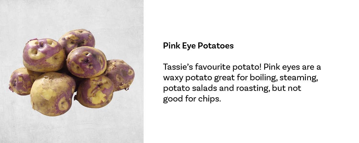 Pink eye potatoes