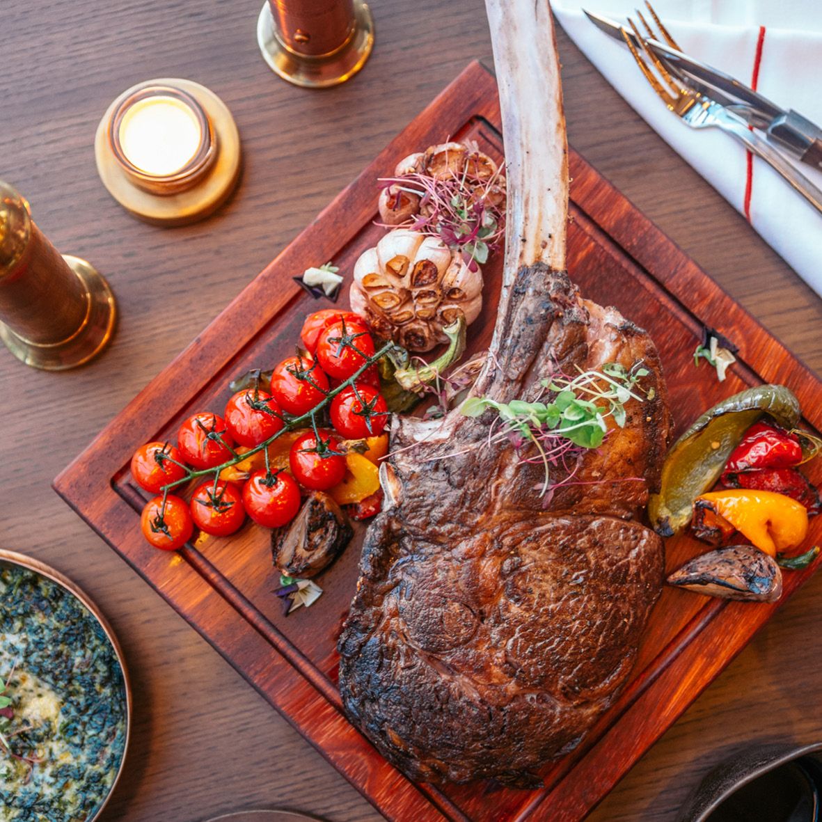 Grilled rib-eye with Paris Mash, Baked Spinach Cheese and Red Wine Jus.jpg