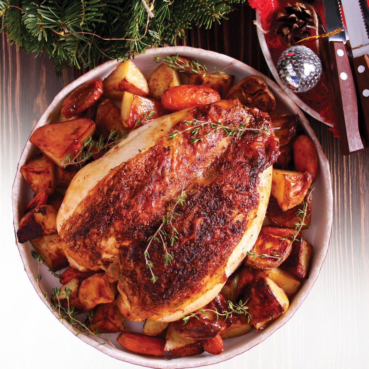 Turkey chops with braised fennel