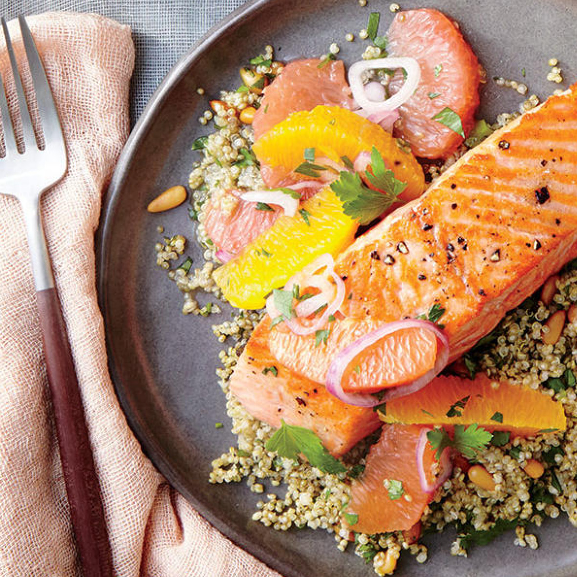 Salmon En Papillote with Mediterranean Vegetables