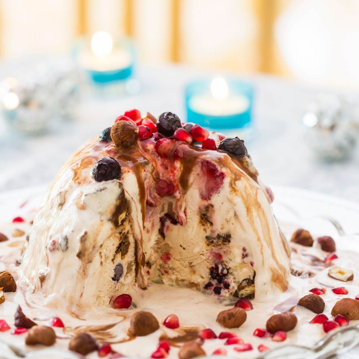 Christmas ice-cream cake