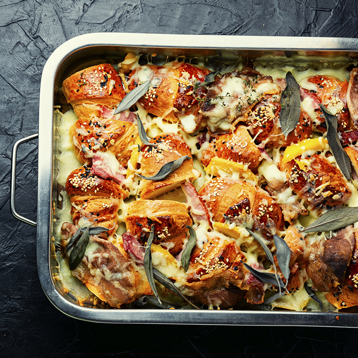 Pulled Pork Croissant Bake