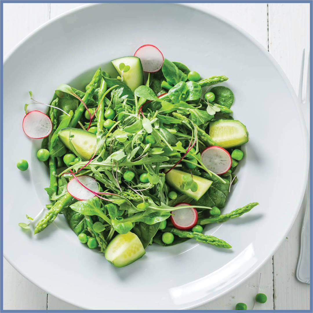 Summer Greens Salad with Peas, Asparagus and Radish