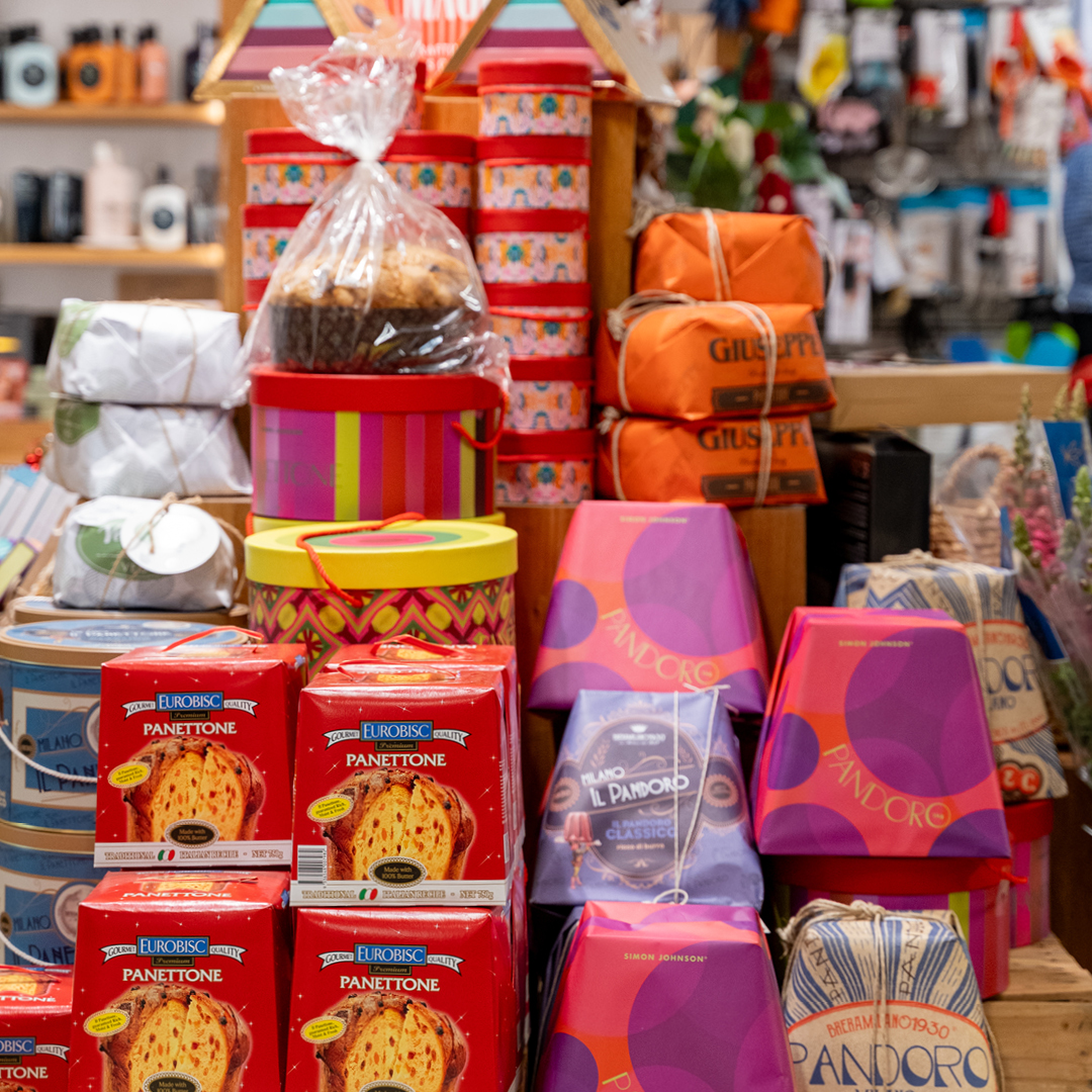 A beautifully packaged panforte or panettone