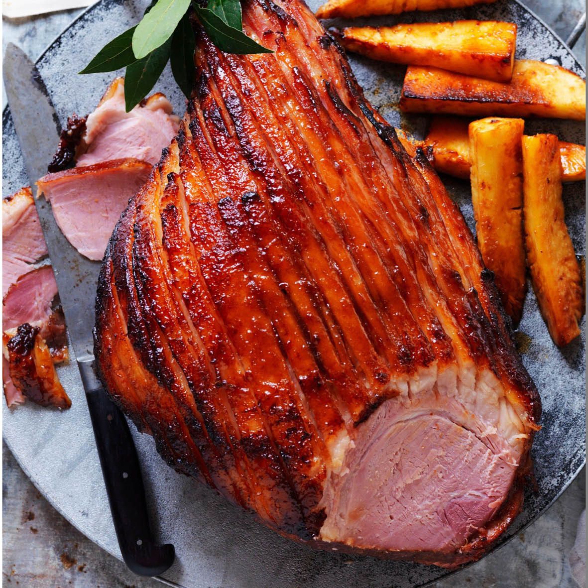 Honey Pineapple Mustard Glazed Ham