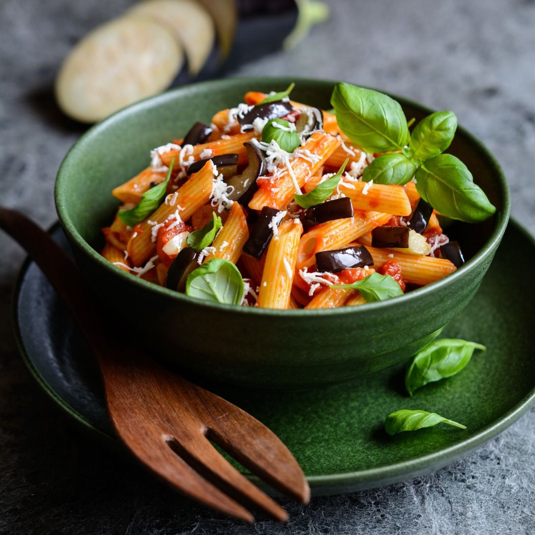 Pasta alla Norma- Macaroni with Eggplant