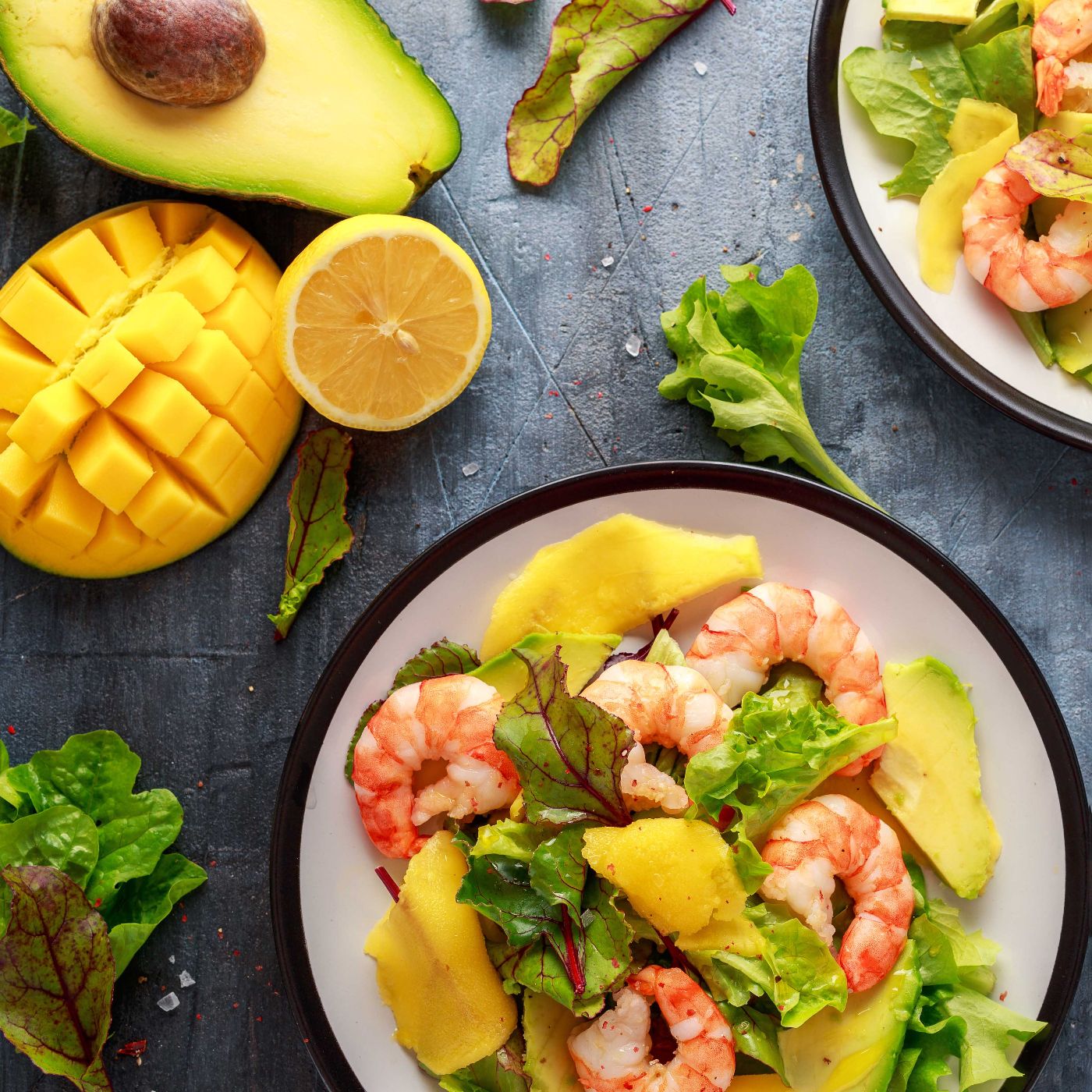 Honey Paprika Shrimp, Avocado and Mango Salad - The Dish On Healthy