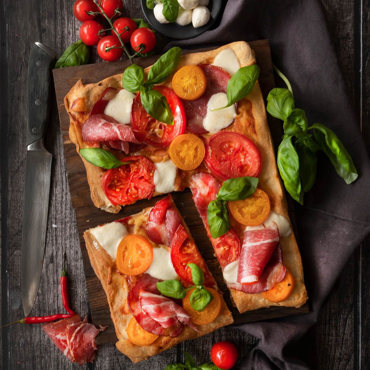 Bocconcini, Tomato and Prosciutto Foccacia.jpg