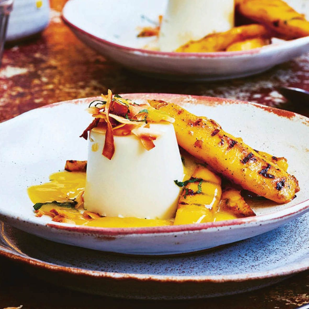 Coconut Pannacotta with Mango Coulis and Caramelised Mango.jpg