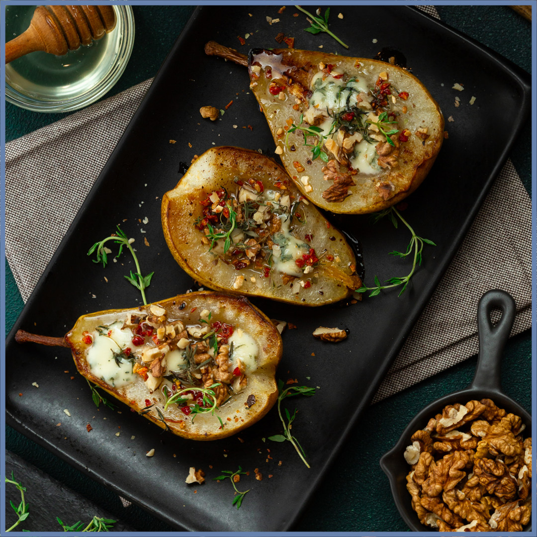 Roasted Pears with Roquefort, Walnuts and Honey.jpg