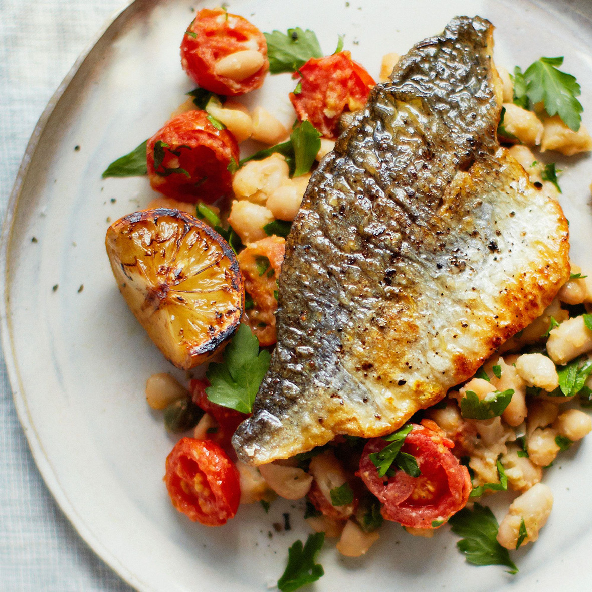 Bream with cannellini beans and tomatoes.jpg