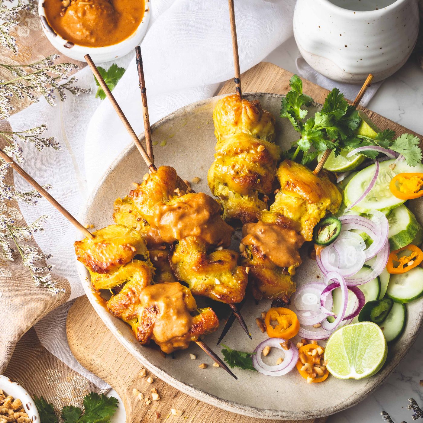 Chicken satay clearance skewer