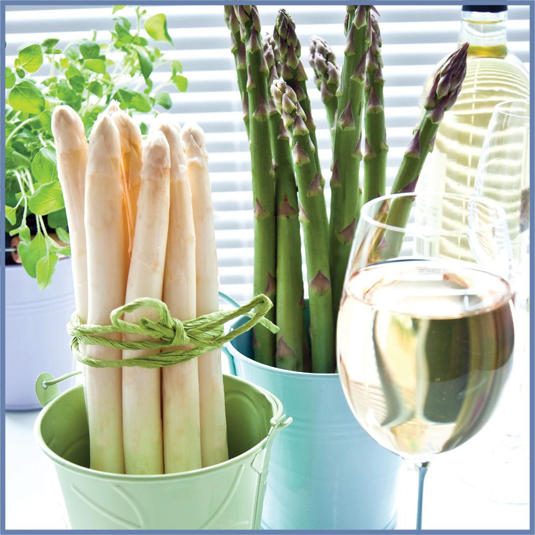 Asparagus is seen as a challenge for wine matches but it’s nothing to fear at all. A good quality Tasmanian Sauvignon Blanc will do nicely for most dishes