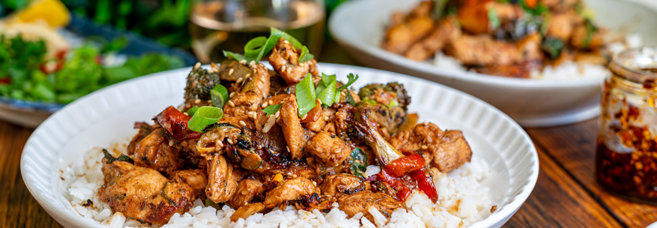 Our wok range includes Chicken Stir Fry Korean Barbecue