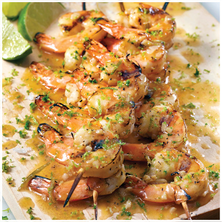 Tequila Lime Prawn Skewers