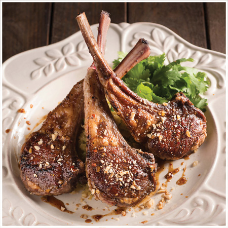 Sticky Honey Macadamia Lamb Cutlets