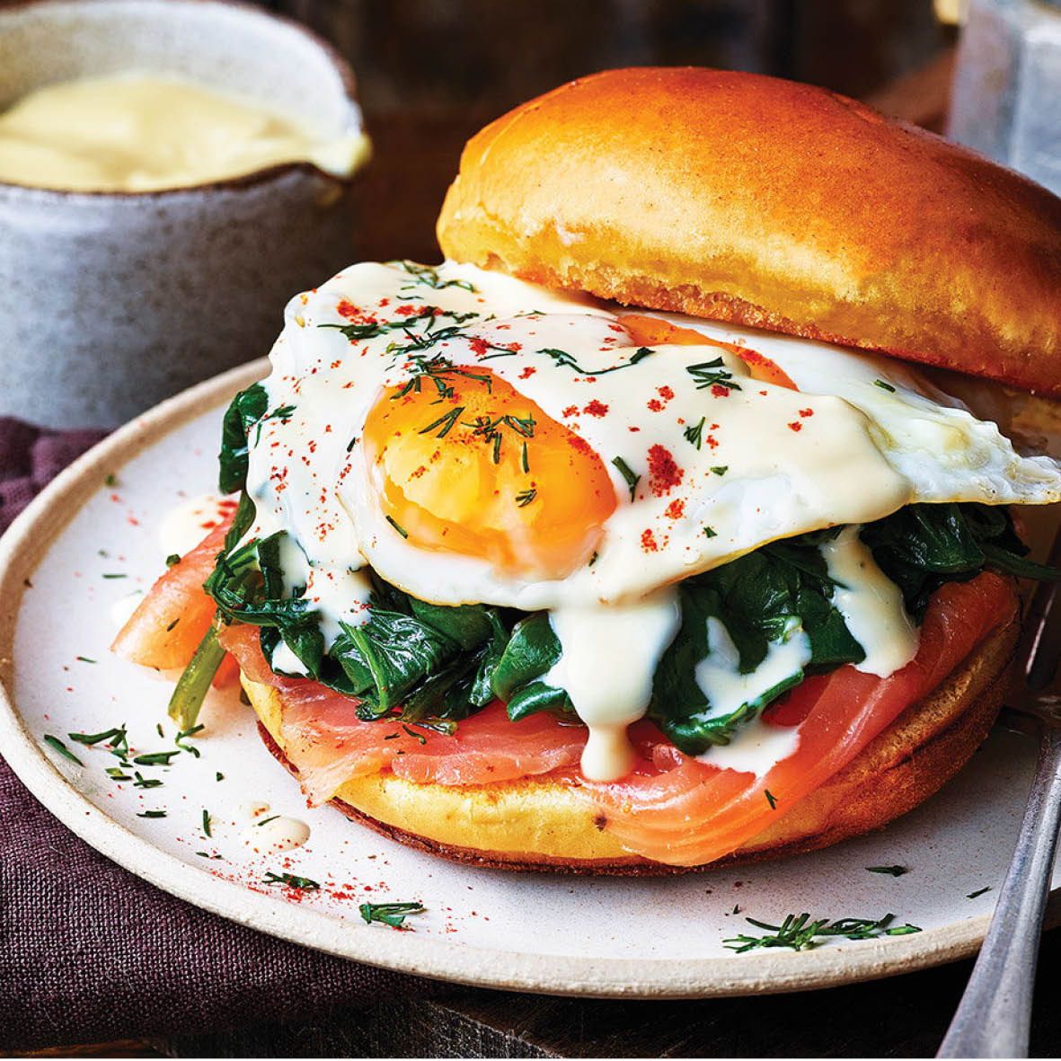 Poached eggs, avocado and feta toast