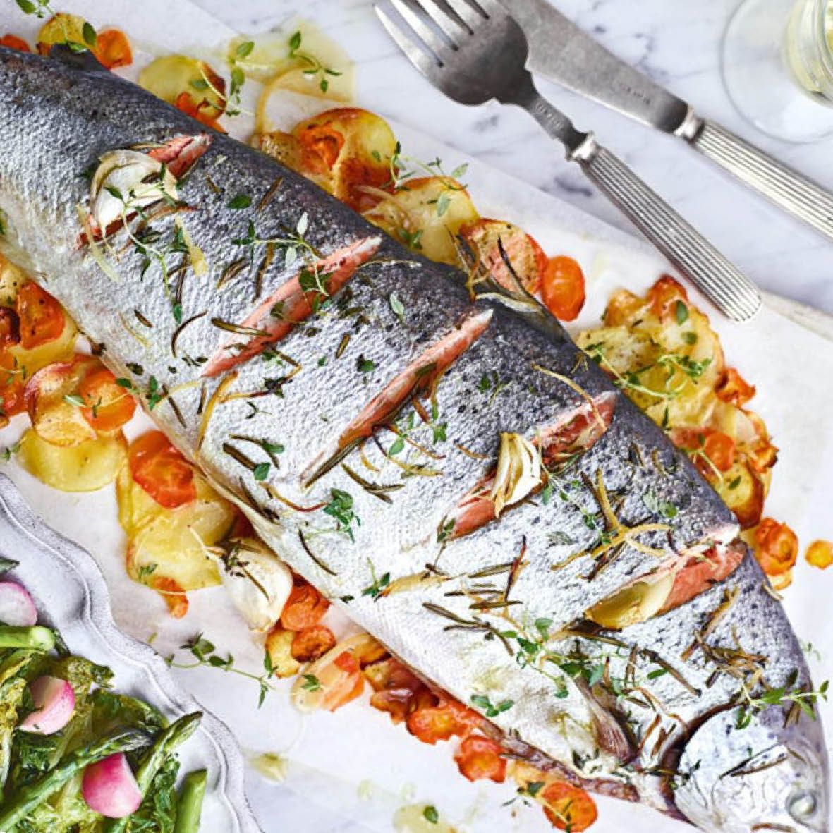 Baked Whole Salmon